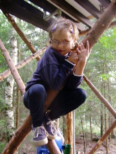 Stázka šplhá po kůlu